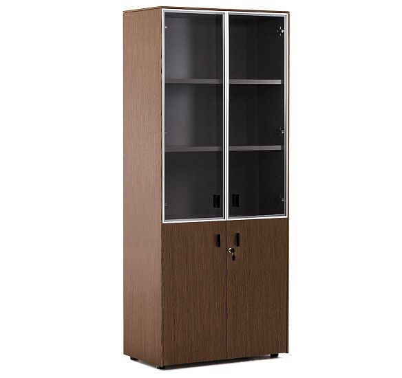 ЭКЗЕ/EXE Шкаф комбинированный в.197 ОРЕХ/ЧЕРНЫЙ