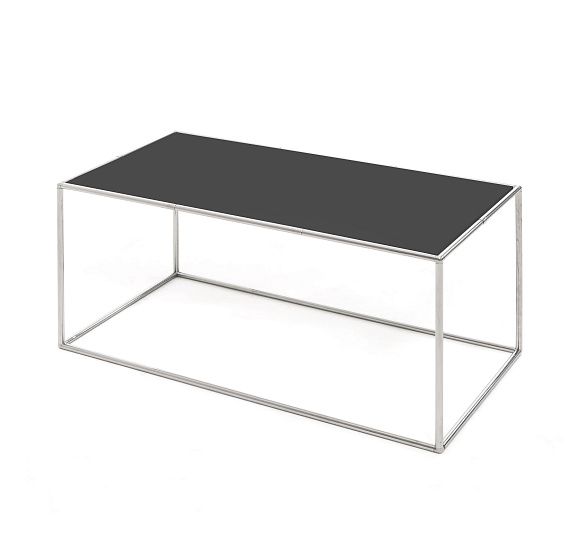 ФЕСТА/FESTA стол кофейный 80х40 ЧЕРНЫЙ/ХРОМ