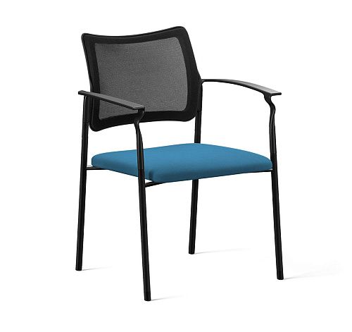 ПИНКО-СЕТКА/PINKO-MESH Кресло ч.опор с/под ЧЕРНЫЙ/ГОЛУБ/ЧЕРНЫЙ