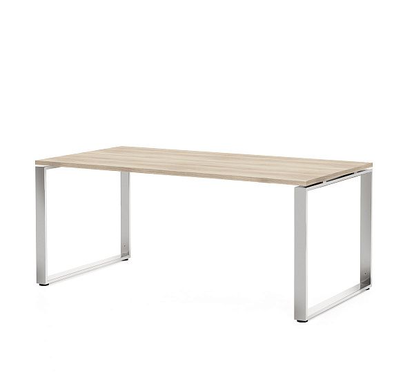 РОТОНДА/ROTONDA Стол 180 хром ДУБ СВЕТЛЫЙ/ХРОМ