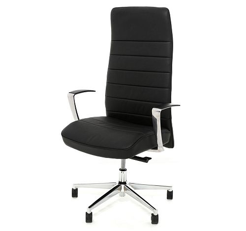 СТРАЙП/А/STRIPE/A Кресло руководителя ЧЕРНЫЙ/АЛЮМ