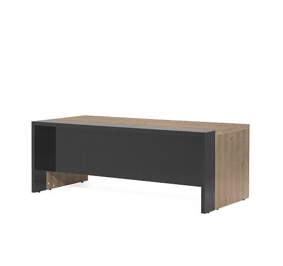 ЛАВА/LAVA Стол письменный 200 ГАВАНА/СЕРЫЙ ГЛЯНЕЦ