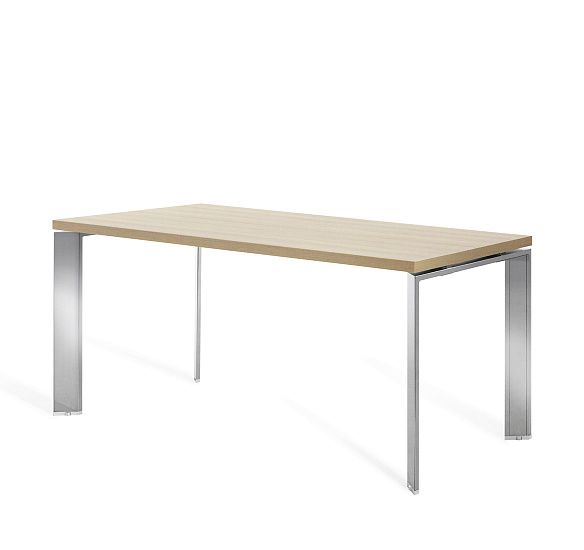 ФЕРМО/FERMO Стол 160 хром ДУБ СВЕТЛЫЙ/ХРОМ