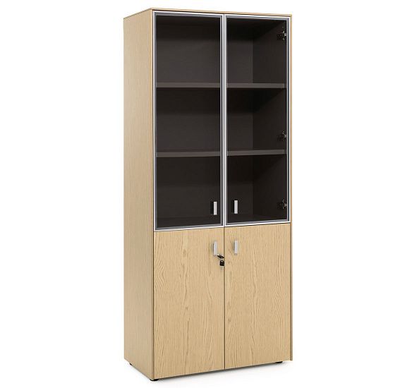 ЭКЗЕ/EXE Шкаф комбинированный в.197 ДУБ СВЕТЛЫЙ/АЛЮМ