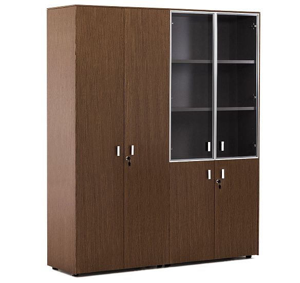 ЭКЗЕ/EXE Шкаф комбинир с гардер ОРЕХ/АЛЮМ
