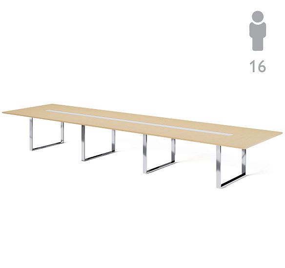 ЭКЗЕ/EXE Стол д/перегов 536 хром ДУБ СВЕТЛЫЙ/ХРОМ