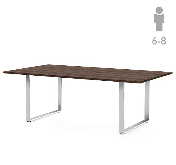 РОЛА/ROLA Стол д/переговор 240 хром ТАБАК/ХРОМ