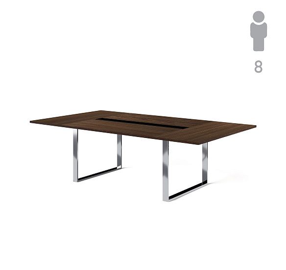 ЭКЗЕ/EXE Стол д/перегов 256 хром ОРЕХ/ХРОМ