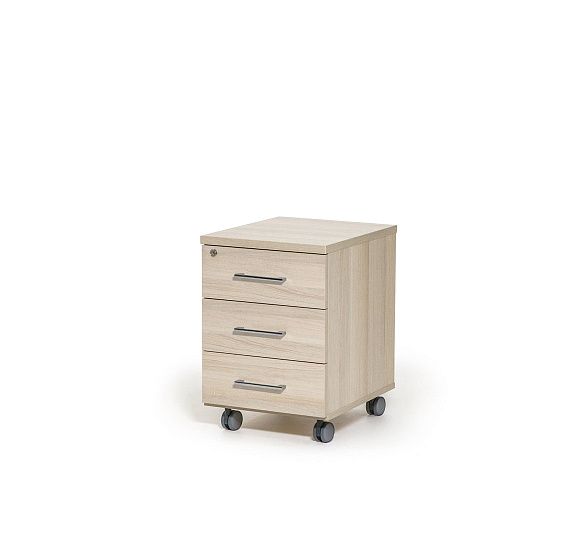 ФЕ/РО/FE/RO Тумба подкатная, 3 ящика ДУБ СВЕТЛЫЙ