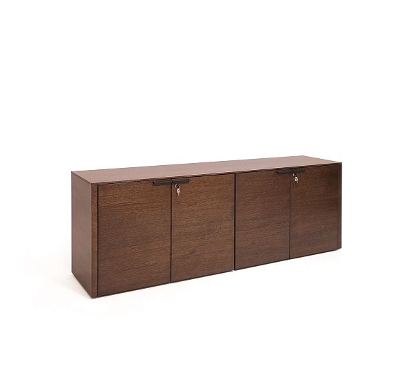 РЭЙЛ/RAIL Шкаф низкий, 4 двери* ДУБ ТАБАК