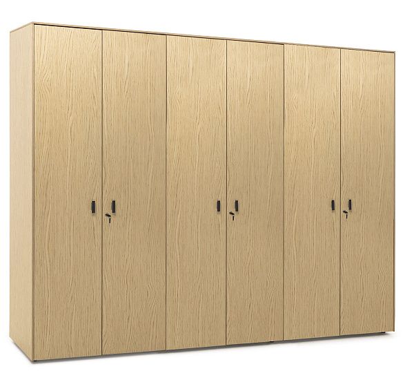 ЭКЗЕ/EXE Шкаф д/бумаг x 2 с гардер ДУБ СВЕТЛЫЙ/ЧЕРНЫЙ