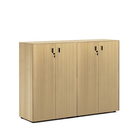 ЭКЗЕ/EXE Шкаф средний в.120, 4 дв ДУБ СВЕТЛЫЙ/ЧЕРН