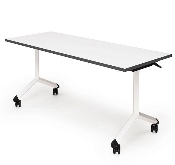 ШИФТ/SHIFT Стол поворотный 150х60 БЕЛЫЙ/ГРАФИТ/БЕЛЫЙ