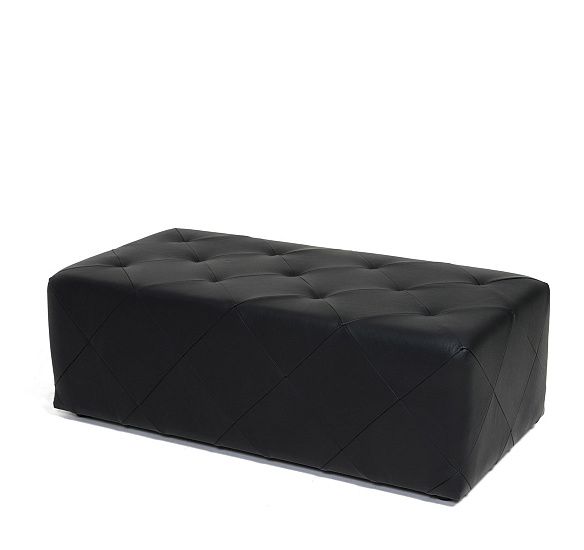 ПРАТО/PRATO Пуф 112*56 кожа 20*20 ЧЕРНЫЙ