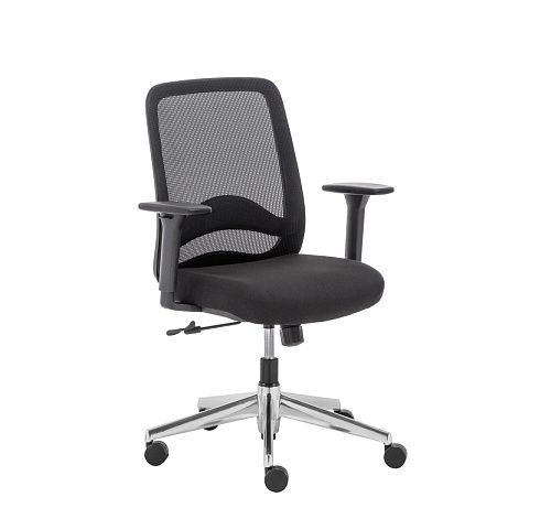 КЭРОТ С/CAROT S Кресло рабочее ЧЕРНЫЙ/АЛЮМ