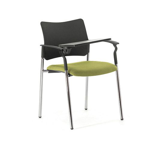 ПИНКО/PINKO Кресло со столик, опоры ЧЕРНЫЙ/ЗЕЛЕНЫЙ/ХРОМ