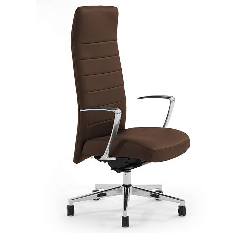 СТРАЙП/А/STRIPE/A Кресло руководителя ШОКОЛАД/АЛЮМ