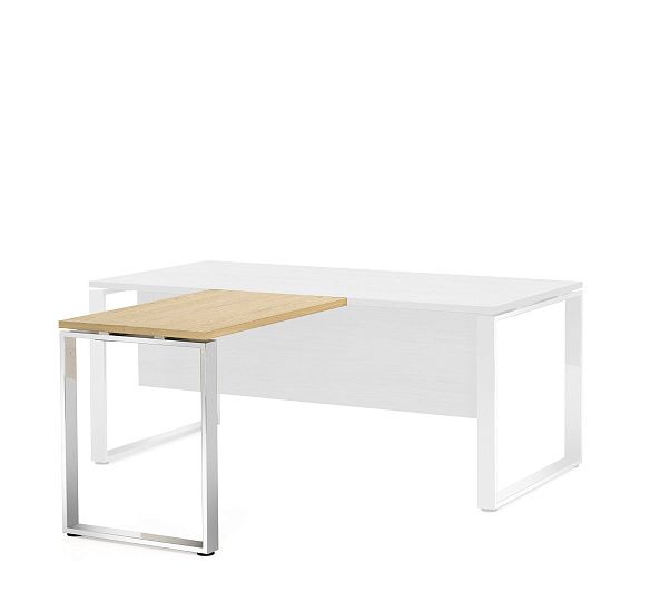 ЭКЗЕ/EXE Приставка 100x60 хром ДУБ СВЕТЛЫЙ/ХРОМ