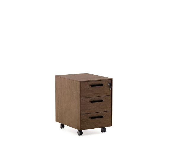 ЭКЗЕ/EXE Тумба 3 ящика ОРЕХ/ЧЕРНЫЙ