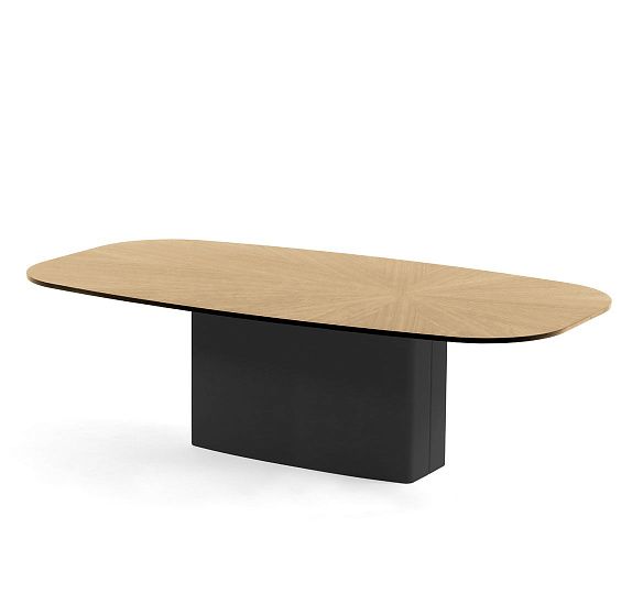 НОАЛЕ/NOALE Стол кофейный овальный СВ.ЭВКАЛИПТ/ЧЕРНЫЙ