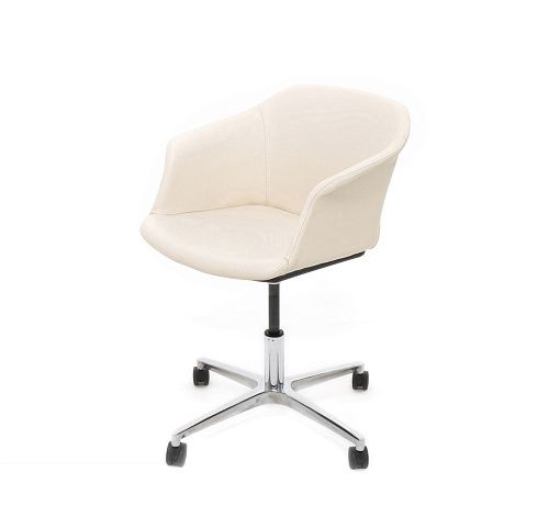 КОРФУ МЯГК/CORFU SOFT Кресло кожа 4луч БЕЖЕВЫЙ/ХРОМ
