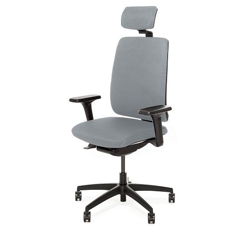 ДИОН/DION Кресло,синх, 1Д,подг, чер СЕРЫЙ/ЧЕРНЫЙ