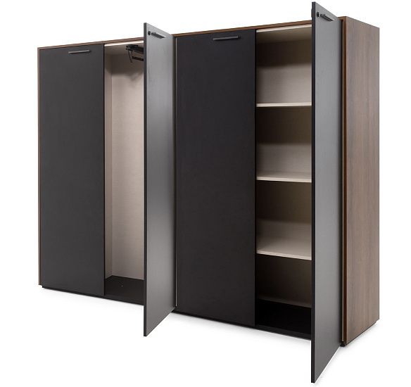 МУРАНО/MURANO Шкаф д/бумаг+гардероб КАЛЬЯРИ/ЧЕРНЫЙ