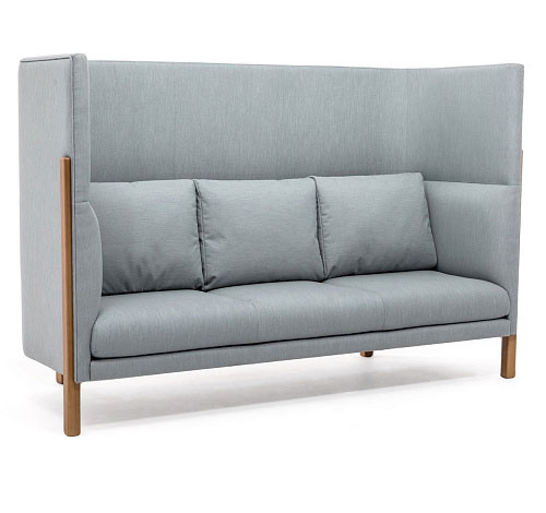 ТОРДИНО/TORDINO Диван 3-местный высок СЕРО-ГОЛУБ/ОРЕХ