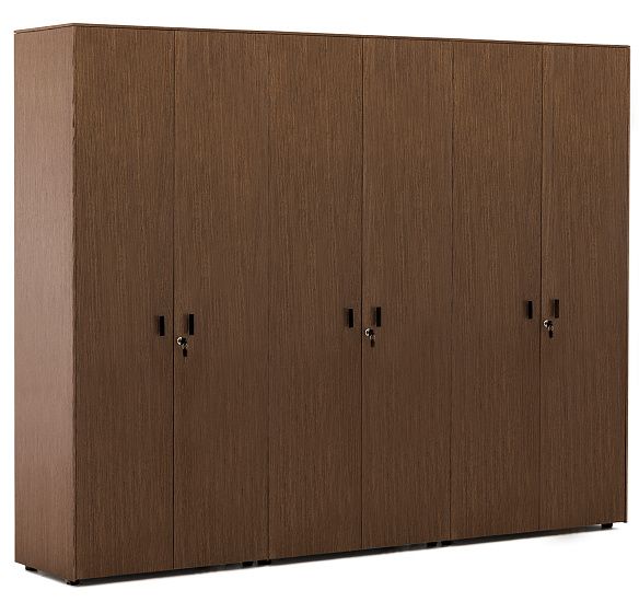 ЭКЗЕ/EXE Шкаф д/бумаг x 2 с гардер ОРЕХ/ЧЕРНЫЙ