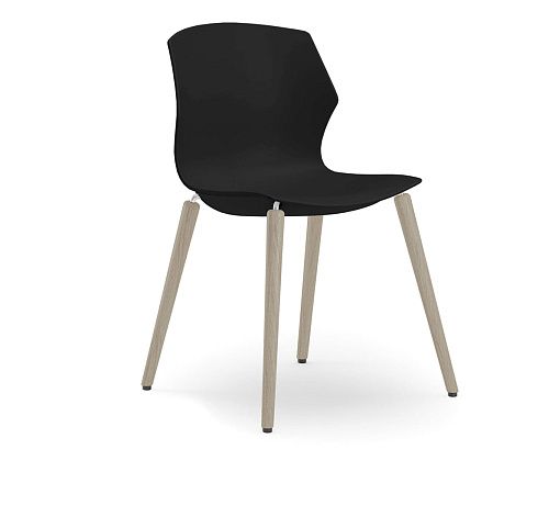 СОЛЕ/SOLE Кресло пластик 4бук ЧЕРН/БУК