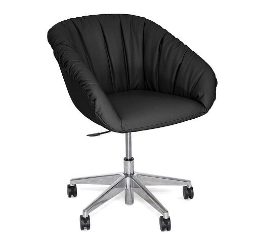 АЛМА МЯГК/ALMA SOFT Кресло посет, 5-луч ЧЕРНЫЙ/АЛЮМ