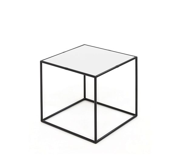 ФЕСТА/FESTA стол кофейный 40х40 БЕЛЫЙ/ЧЕРНЫЙ