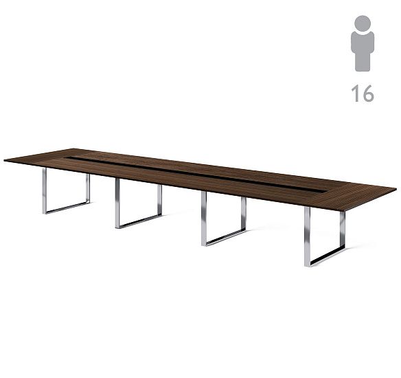 ЭКЗЕ/EXE Стол д/перегов 536 хром ОРЕХ/ХРОМ