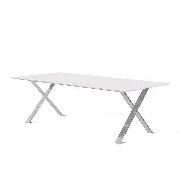 АНКОНА/ANCONA Стол письменный 190 БЕЛЫЙ/ХРОМ
