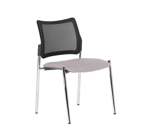 ПИНКО-СЕТКА/PINKO-MESH Кресло опоры, б/под ЧЕРН/СЕРЫЙ/ХРОМ