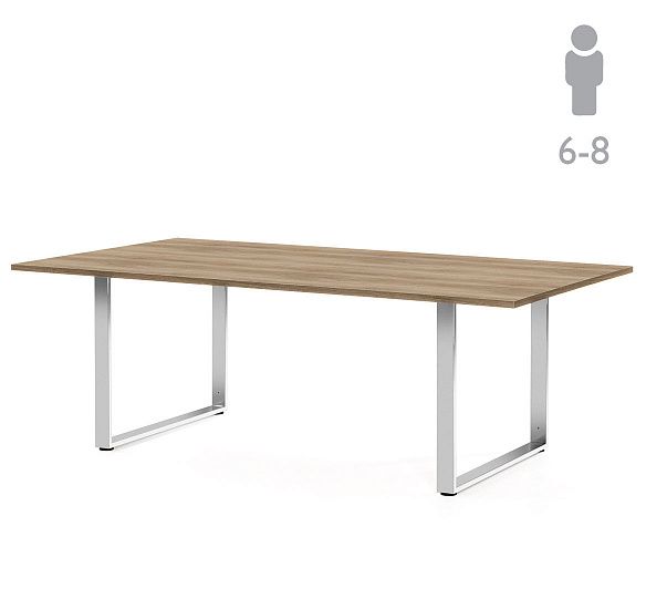 РОЛА/ROLA Стол д/переговор 240 хром ГАВАНА/ХРОМ