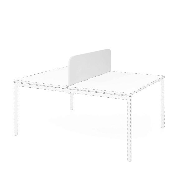 ЛИНК/LINK Экран бенча ДСП 158 см БЕЛЫЙ