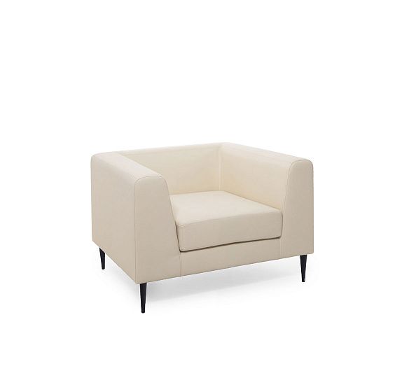 ЕВА АП/EVA UP Кресло, кожа БЕЖЕВЫЙ/ЧЕРНЫЙ