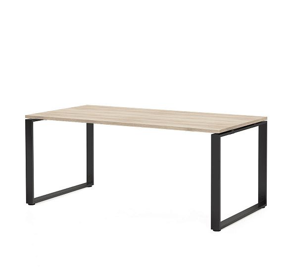 РОТОНДА/ROTONDA Стол 180 черн ДУБ СВЕТЛ/ЧЕРНЫЙ