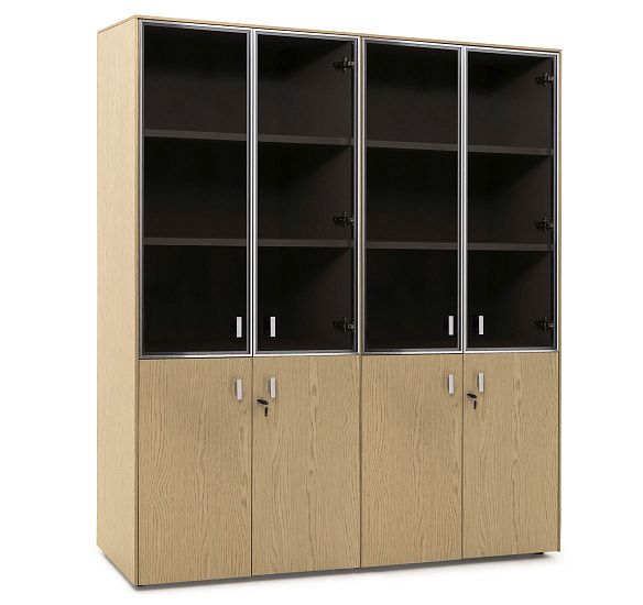 ЭКЗЕ/EXE Шкаф комбинир x 2 ДУБ СВЕТЛЫЙ/АЛЮМ