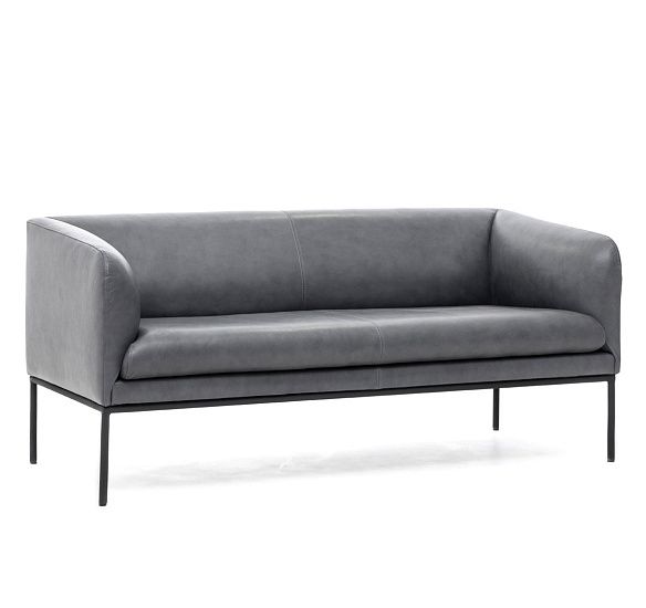 ЛИРО/LIRO 2м диван, кожа серая СЕРЫЙ
