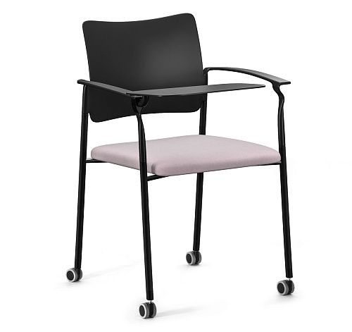 ПИНКО/PINKO Кресло со столик,ч.колес ЧЕРНЫЙ/СЕРЫЙ/ЧЕРНЫЙ