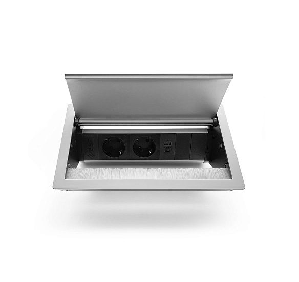 ВЕРСАФЛЭП МОНО/VERSAFLAP MONO 2p+2USB(AC) СЕРЫЙ