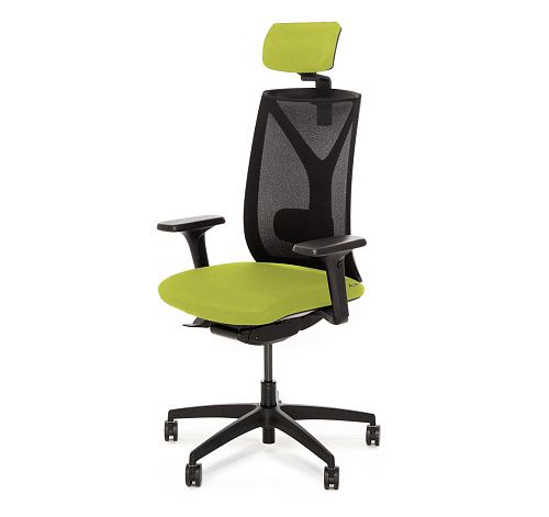 ДИОН С/DION M Кресло,синх,1Д,подг,чер ЗЕЛЕНЫЙ/ЧЕРНЫЙ