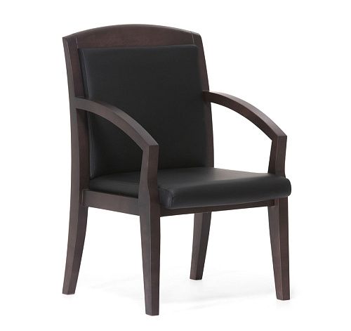 СЕНАТОР/SENATOR Кресло на 4-х опорах ЧЕРНЫЙ/ДУБ ФЕРРО