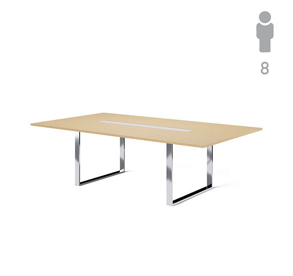 ЭКЗЕ/EXE Стол д/перегов 256 хром ДУБ СВЕТЛЫЙ/ХРОМ