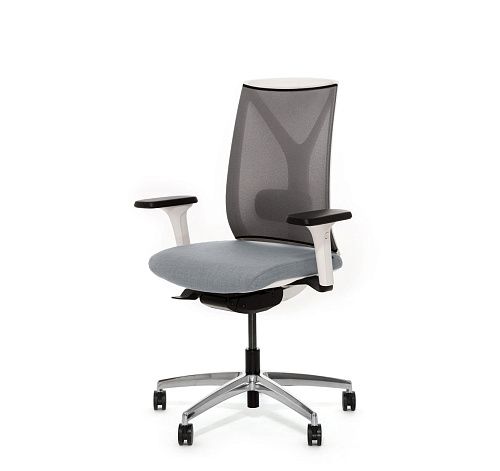 ДИОН С БC/DION M WG Кресло,синх, 1Д, ал СЕРЫЙ/БЕЛЫЙ/АЛЮМ