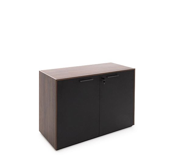 МУРАНО/MURANO Шкаф низкий, 2 двери КАЛЬЯРИ/ЧЕРНЫЙ