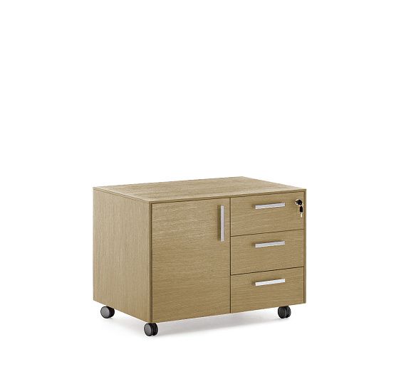 ЭНЦО/ENZO Тумба 3 ящика, 1 дверь СВ.ЭВКАЛИПТ/ХРОМ