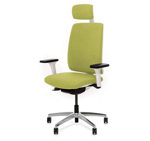 ДИОН Б/DION W Кресло,синх, 1Д,подг,ал ЗЕЛЕНЫЙ/БЕЛЫЙ/АЛЮМ